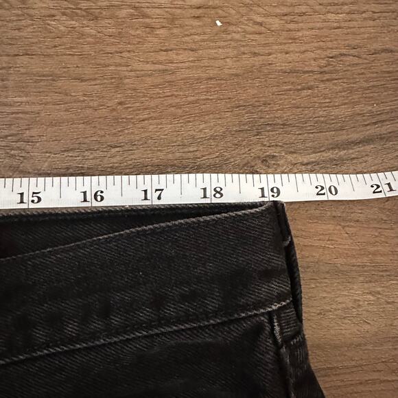 Levi 501 Jeans Mens 38x32 Black Distressed Cotton Denim Pants - Picture 3 of 10